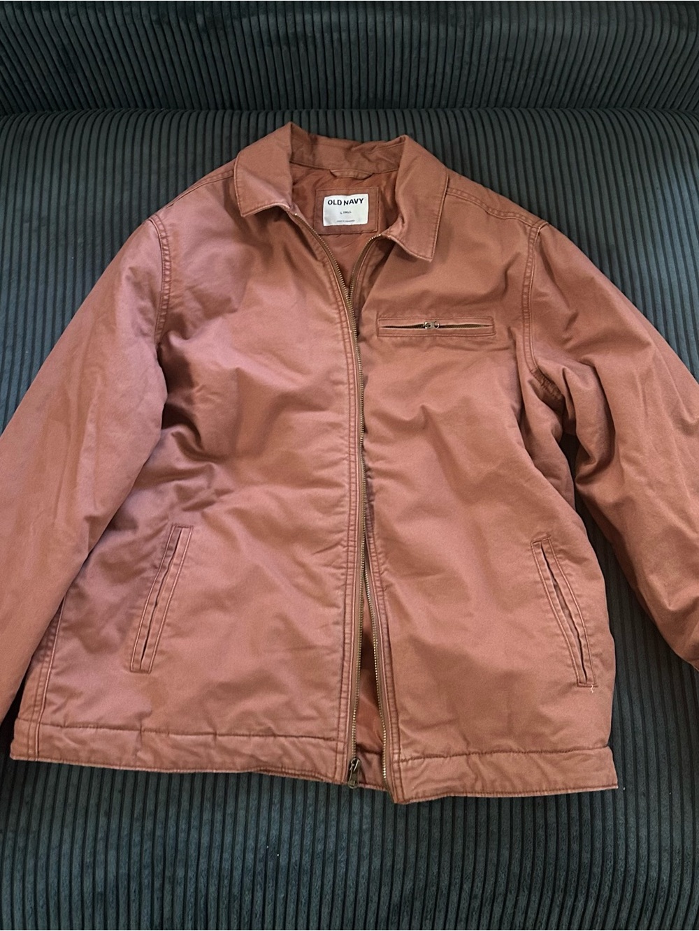 Old Navy Men's Rust-Tone Zip Jacket NWOT Large Tall
